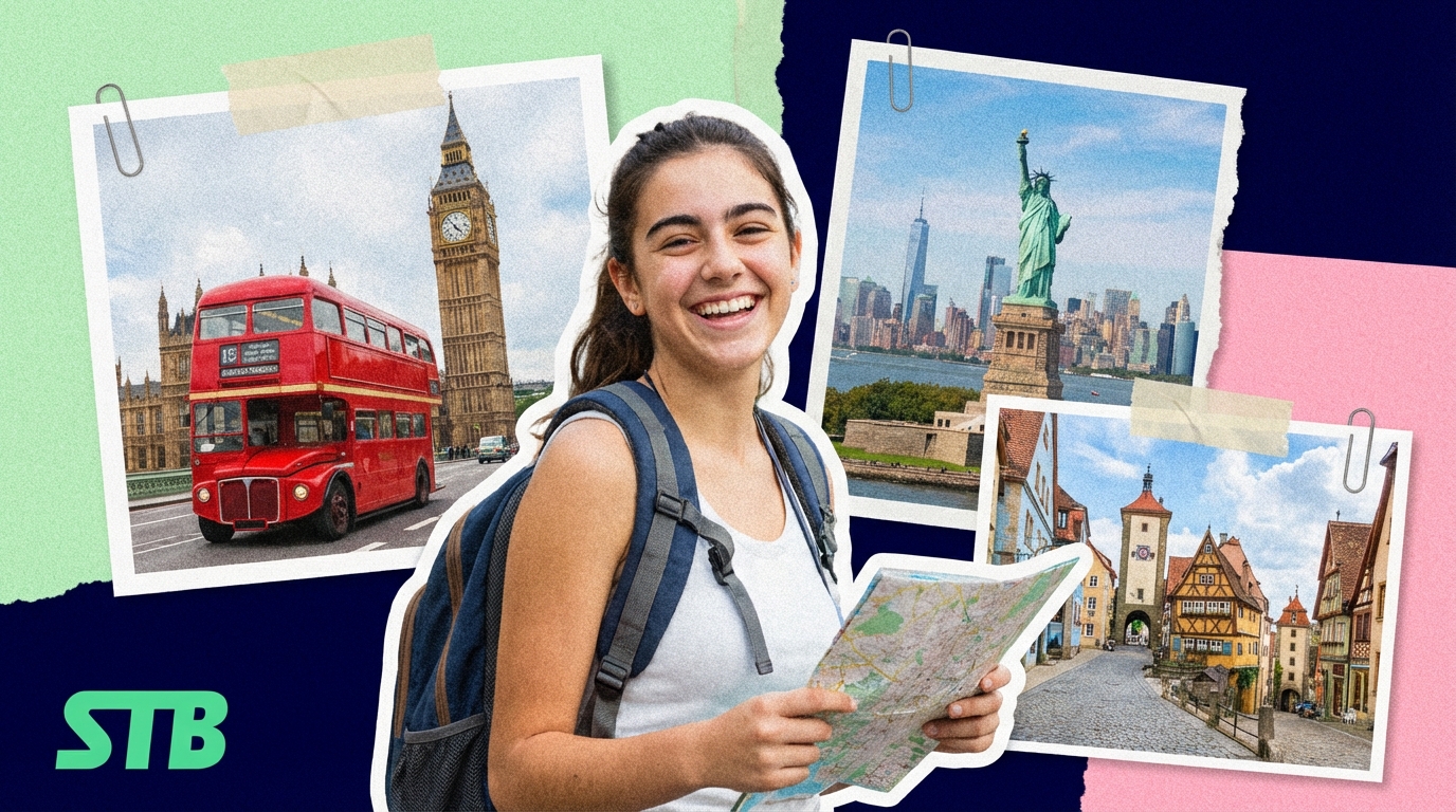 High school no exterior com acomodação para adolescentes